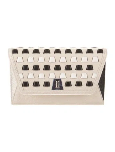 Pre-owned Akris Calf Leather Bag Anouk In Neutral