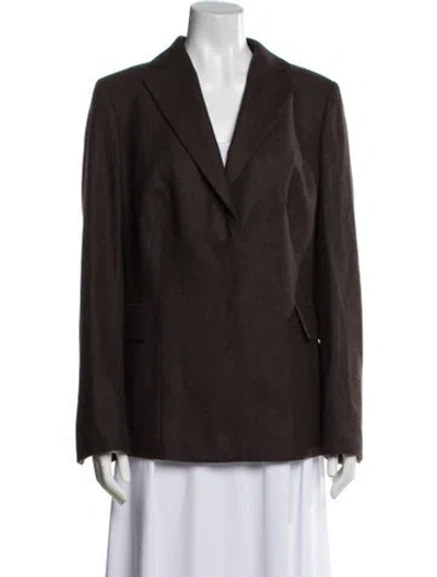 Pre-owned Akris Camel Hair Blazer In Brown