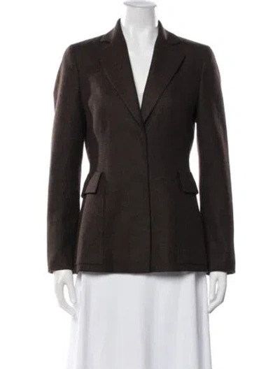 Pre-owned Akris Camel Hair Blazer In Brown