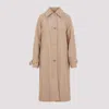 AKRIS CAMEL MULTICOLOR WOOL FLANNEL COAT