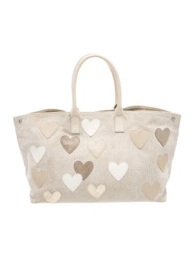 Pre-owned Akris Canvas Top Handle Bag In Neutral