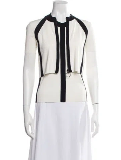 Pre-owned Akris Cardigan Set Colorblock Pattern Sweater