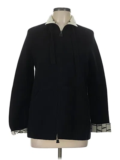 Pre-owned Akris Cardigan Sweater In Black