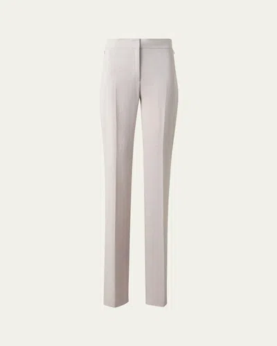 AKRIS CARL TWISTED LINEN DOUBLE-FACE STRAIGHT-LEG PANTS