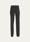 Akris Carol Classic Flat-front Pants In Black