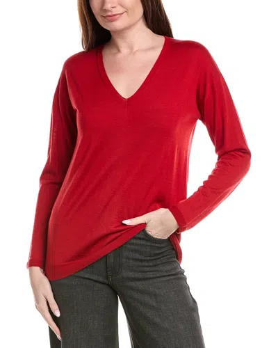 Akris Cashmere & Silk-blend Knit Sweater In White