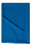 Akris Cashmere & Silk Fringe Scarf In Blue