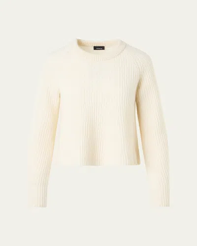 Akris Cashmere And Silk Raglan Crewneck Sweater In Neutral