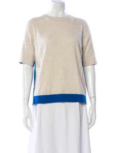Pre-owned Akris Cashmere Bateau Neckline Sweater In Neutral