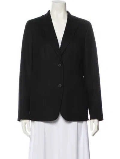 Pre-owned Akris Cashmere Blazer In Black