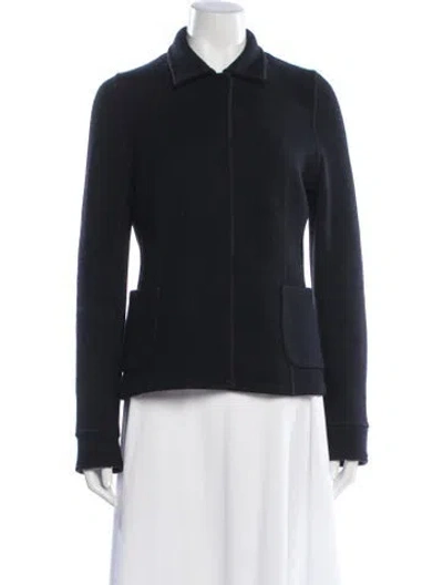 Pre-owned Akris Cashmere Blazer In Black