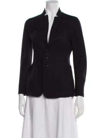 Pre-owned Akris Cashmere Blazer In Black/purple