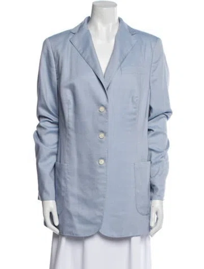 Pre-owned Akris Cashmere Blazer In Blue