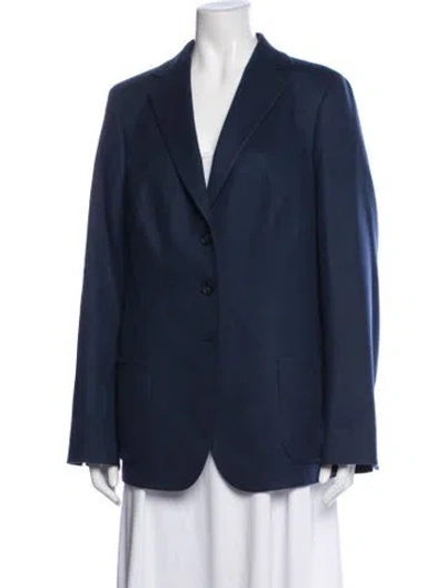 Pre-owned Akris Cashmere Blazer In Blue