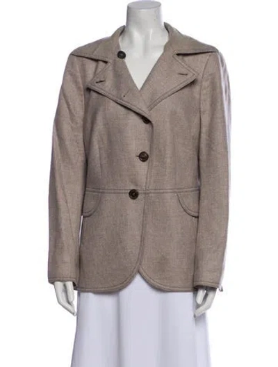 Pre-owned Akris Cashmere Blazer In Brown