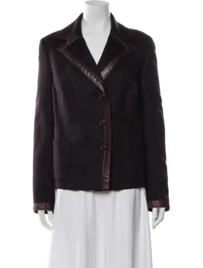 Pre-owned Akris Cashmere Blazer In Brown