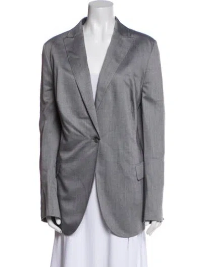 Pre-owned Akris Cashmere Blazer In Gray