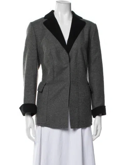 Pre-owned Akris Cashmere Blazer In Gray
