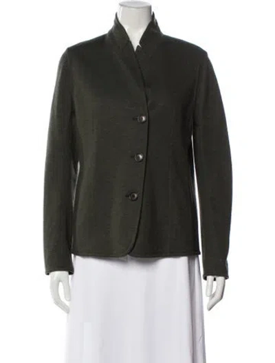 Pre-owned Akris Cashmere Blazer In Green