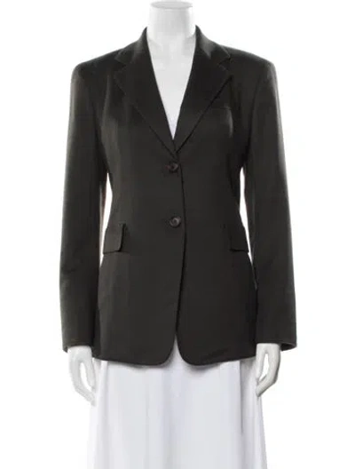 Pre-owned Akris Cashmere Blazer In Green