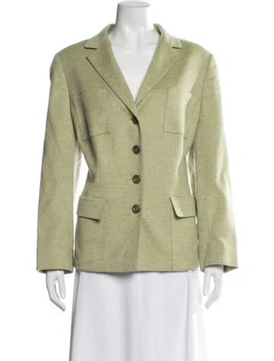 Pre-owned Akris Cashmere Blazer In Green