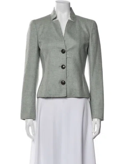 Pre-owned Akris Cashmere Blazer In Green