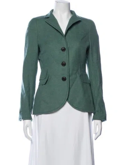Pre-owned Akris Cashmere Blazer In Green