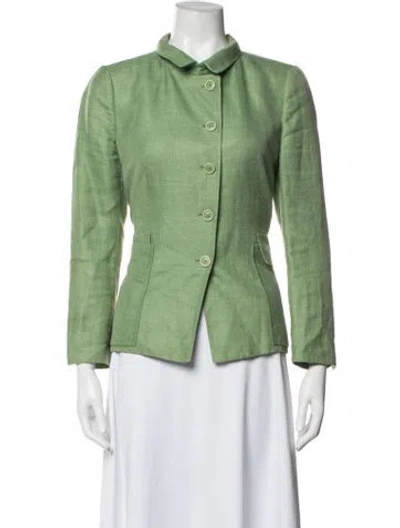 Pre-owned Akris Cashmere Blazer In Green