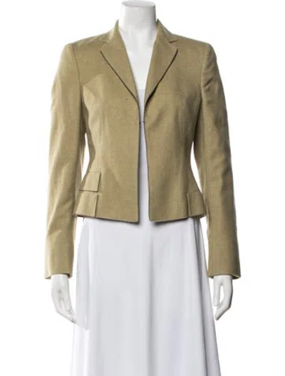 Pre-owned Akris Cashmere Blazer In Green