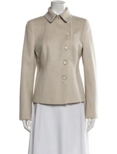 Pre-owned Akris Cashmere Blazer In Neutral