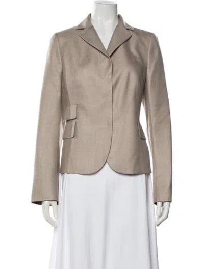 Pre-owned Akris Cashmere Blazer In Neutral