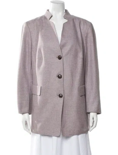 Pre-owned Akris Cashmere Blazer In Purple