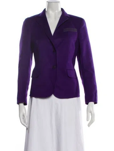 Pre-owned Akris Cashmere Blazer In Purple