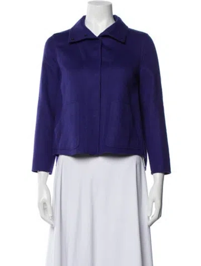 Pre-owned Akris Cashmere Blazer In Purple