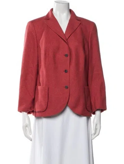 Pre-owned Akris Cashmere Blazer In Red