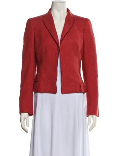 Pre-owned Akris Cashmere Blazer In Red
