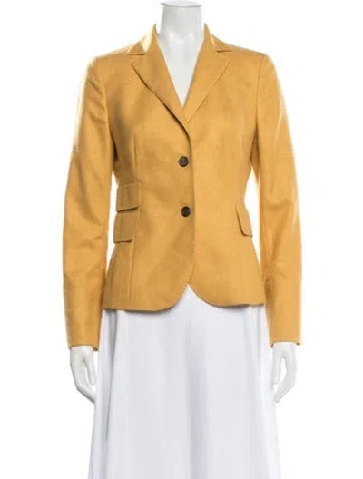 Pre-owned Akris Cashmere Blazer In Yellow
