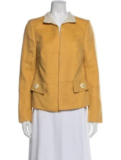 Pre-owned Akris Cashmere Blazer In Yellow