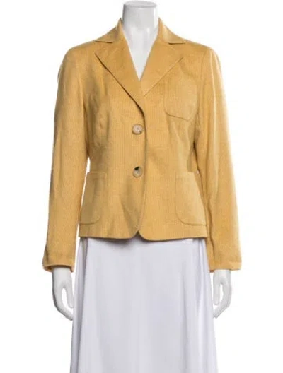 Pre-owned Akris Cashmere Blazer In Yellow