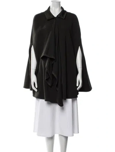Pre-owned Akris Cashmere Cape In Black