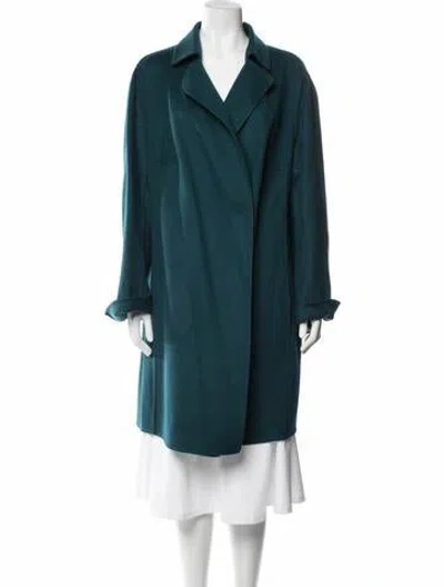 Pre-owned Akris Cashmere Coat In Blue