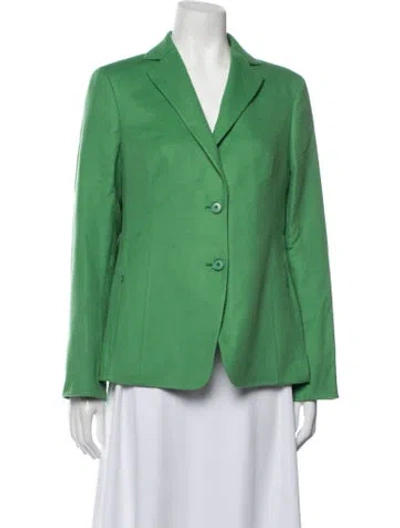 Pre-owned Akris Cashmere Coat In Green