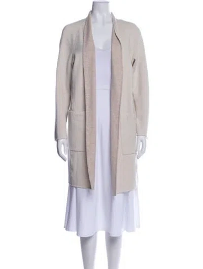 Pre-owned Akris Cashmere Coat In Neutral