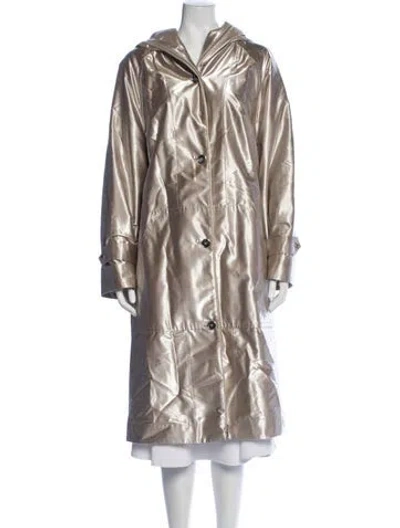 Pre-owned Akris Cashmere Coat In Silver
