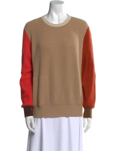 Pre-owned Akris Cashmere Colorblock Pattern Sweater In Gray