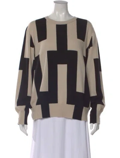 Pre-owned Akris Cashmere Colorblock Pattern Sweater In Multi