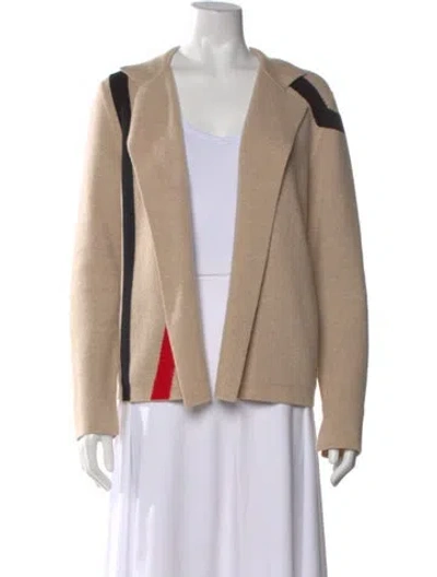 Pre-owned Akris Cashmere Colorblock Pattern Sweater In Neutral