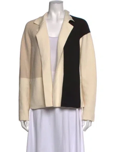 Pre-owned Akris Cashmere Colorblock Pattern Sweater In Neutrals