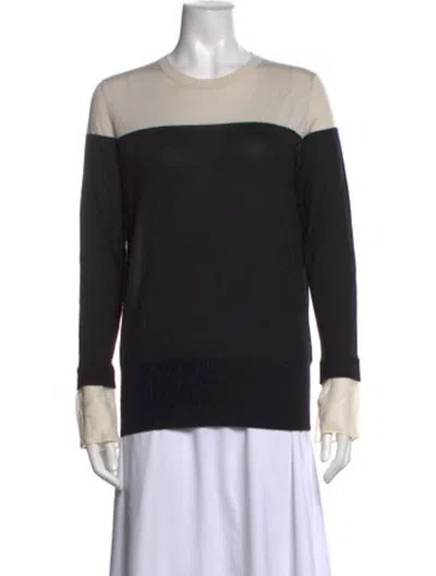 Pre-owned Akris Cashmere Colorblock Pattern Sweater In Neutrals
