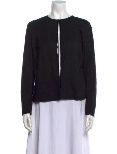 Pre-owned Akris Cashmere Crew Neck Sweater In Black